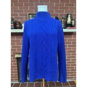Cobalt Blue Cottagecore Boho Modern Chic Sweater